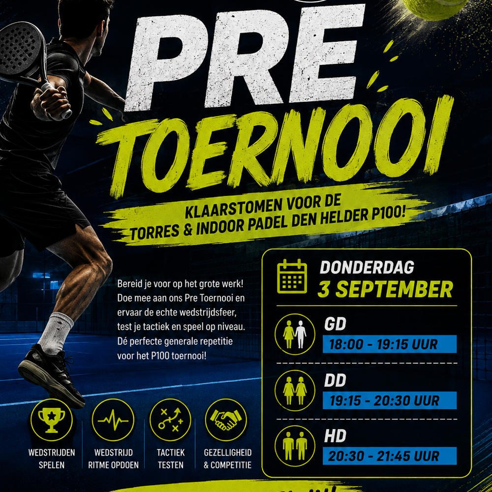 Pre toernooi Dames dubbel